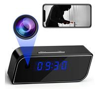 Greenbrook Electrical Spy Camera, 1080P HD WiFi in Clock Secret Surveillance Security Cameras with Night View Smart Tracking with Baby Pet Motion Detection for Indoor/Outdoor, Black