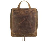 Greenburry 1735-25 Vintage Cowhide Leather Cosmetic Bag Travel Accessories - Brown, One Size, Brown, Taille Unique