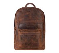 Greenburry Vintage retro backpack leather 42 cm laptop compartment brown