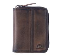 GREENBURRY card case Destressed Card Case RFID Teak Brown