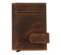 GREENBURRY card case Vintage Original RFID Card Slider Zip Brown