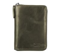 Greenburry Leather Purse Newport Zip Around Wallet British Green Olive