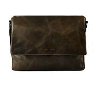 Greenburry Newport Messenger Genuine Leather 35 cm green
