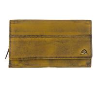 Greenburry Purse Destressed Long Wallet RFID Dirty Yellow Mustard Yellow