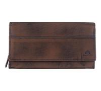 Greenburry Purse Destressed Long Wallet RFID Teak Brown Dark Brown