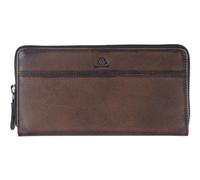 Greenburry Purse Destressed RV-Long Wallet RFID Teak Brown Dark Brown