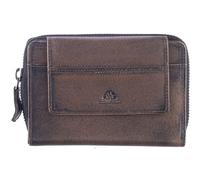 Greenburry Purse Destressed RV-Wallet RFID Teak Brown Dark Brown