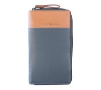 Greenburry Purse Duett RV-Long Wallet RFID Greyblue/Tan Blue-Grey