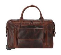 Greenburry Rugged 2 wheels Travel bag Genuine Leather 53 cm brown