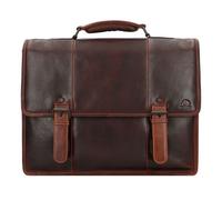 Greenburry Rugged Briefcases Messenger Genuine Leather 40.5 cm Laptop compartment brown