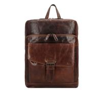 Greenburry Rugged Business backpack Leather 39 cm Laptop compartment brown