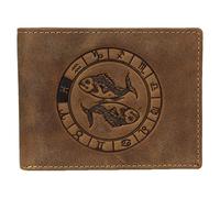 Greenburry Vintage 1705-Fische Leather Wallet with Star Sign Motif Pisces