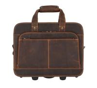 Greenburry Vintage 2 wheels Business trolley 33 cm Laptop compartment brown