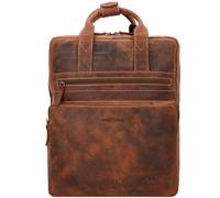 Greenburry Vintage backpack leather 38 cm laptop compartment blue