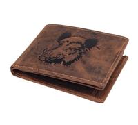 Greenburry Vintage boar wallet leather 12 cm brown