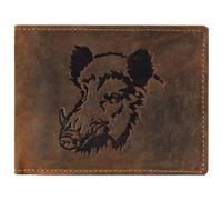 Greenburry Vintage boar wallet leather 12 cm brown