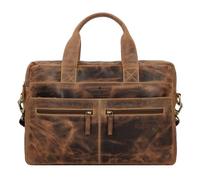 Greenburry Vintage Briefcase Leather 38 cm Laptop compartment brown