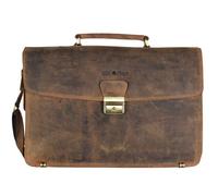 Greenburry Vintage briefcase leather 40 cm laptop compartment brown
