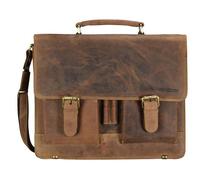Greenburry Vintage briefcase leather 40 cm laptop compartment brown