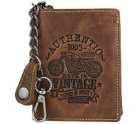 Greenburry Vintage Cafe Racer wallet RFID leather 9.5 cm brown