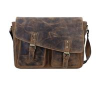 Greenburry Vintage Messenger Genuine Leather 40 cm Laptop compartment brown