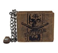 Greenburry Vintage Rebel Skull Chain Wallet Leather 12.5 cm