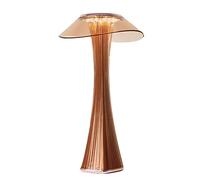 GreenCC USB Rechargeable Table Lamp, LED Desk Lamp, Crystal Shade, Clear Color, Traditional Style, Eye Protection, Touch Control, 3W, Indoor Use