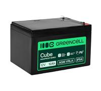 Greencell AGM VRLA 12V 12Ah Battery - Maintenance-free Gel Battery for UPS, Campers, Alarm Systems, Emergency Power Supply and Industrial Applications, Durable, IP54 Protection, High Performance, Easy