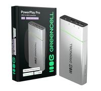 Greencell PowerPlay Power Bank 20800 mAh 65 W - USB-C PD Fast Charge, 2 x USB-C & 1 x USB-A, External Charger for MacBook, iPhone 16/15/14 Pro Max, Consoles, Travel, Plane Suitable - Silver
