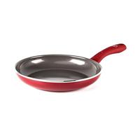 GreenChef Diamond Healthy Ceramic Non-Stick 24 cm Frying Pan Skillet, PFAS-Free, Egg Pan, PFAS-Free, Induction Suitable, Oven Safe up to 160˚C, Red
