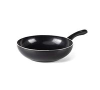 GreenChef Diamond Healthy Ceramic Non-Stick 28 cm/3.7 Litre Wok, PFAS-Free, PFAS-Free, Induction Suitable, Oven Safe up to 160˚C, Black
