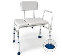 GreenChief Padded Shower Bench for Bathtub 500 LBS - Heavy Duty Shower Chair Adjustable, Transfer Bench with Arms and Backrest for Elderly, Tub Transfer Shower Seat Bath Chair for Inside Shower