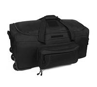 Greencity Duffel Bag Wheels Rolling Deployment Wheeled Military Suitcase Heavy-Duty Trolley Bag Tactical Large Capacity 32 Inch, Black