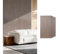 GreenClad Acoustic Wall Panel - Walnut Wood Slat Soundproof Panel for Interior Wall Decor, 47.2" x 23.6", Modern Design