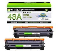 greencycle 48A CF248A Compatible M15w M28w Toner Cartridge Replacement for HP 48A CF248A Toner Cartridge for Pro M15a M16w M16a MFP M28a M29w M29a M30w M31w Printer (Black, 2 Pack)