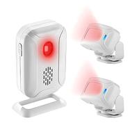 GREENCYCLE Motion Doorbell, Door Chime for Business Entry, Store Welcome Buzzer Monitor, Motion Detect Alarm, Caregiver Reminder for Elderly, Visitor Bell - 1 Receiver 2 Sensors