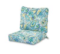 Greendale Home Fashions 2-Piece Outdoor Deep Seat Cushion Set, Paisley