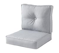 Greendale Home Fashions Outdoor 2-Piece Sunbrella Fabric Deep Seat Cushion Set, Concrete