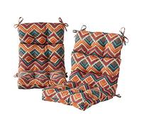Greendale Home Fashions Outdoor 44 x 22-inch High Back Chair Cushion, Set of 2, Aztec 2 Count