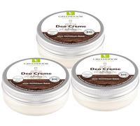 GREENDOOR Deodorant Cream for Men 3 x 50 ml Economy Pack, Natural Men Cream Deodorant, Natural Without Aluminium Salts, Alcohol, Parabens, Palm Oil, Aloe Vera Natural Cosmetics, Deodorant Cream