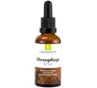 GREENDOOR Ear Care for Dogs, 100 ml, Natural Formulation with Urea and Lactic Acid, Glass Bottle with Glass Pipette, Acute Use and Permanent Care of the Ears