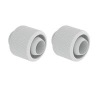 greenDracaena dracaena.io 2 Pack G1/4" Thread to 3/8" ID, 1/2" OD Compression Fitting for Soft Tubing, Soft Tube Connectors for Computer Water Cooling System, White