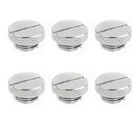 greenDracaena dracaena.io 6 pack G1/4" thread, Thin water Stop Plug Fitting with Coin Slot for Computer water cooling System, durable brass/copper material, Silver