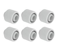 greenDracaena dracaena.io 6 Pack G1/4" Thread to 3/8" ID, 1/2" OD Compression Fitting for Soft Tubing, Soft Tube Connectors for Computer Water Cooling System, White