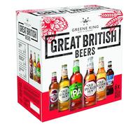 Greene King Great British Beers Mixed Case 6 x 500ml Bottles - Premium British Ale Variety Pack Featuring Rich, Malty and Hoppy Flavours, Ideal Beer Selection Gift Set