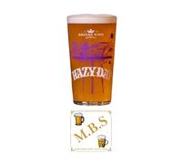 Greene King Hazy Day Pint Glass & MBS Beer Coaster