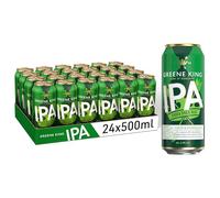 Greene King IPA Beer 24 x 500ml Cans - Traditional British Pale Ale with Fresh Herbal Hops, Caramel and Toffee Notes, Smooth Balanced Session Beer at 3.4% ABV