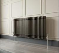 Greened House 3 Column Raw Metal Traditional Radiator 600mm H x 1200mm W
