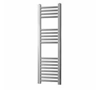 Greened House 300mm wide x 1000mm high Chrome Flat Central Heating Towel Rail Designer Straight Towel radiator