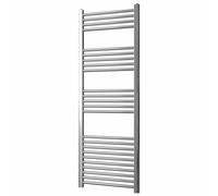 Greened House 500mm wide x 1400mm high Chrome Flat Central Heating Towel Rail Designer Straight Towel radiator